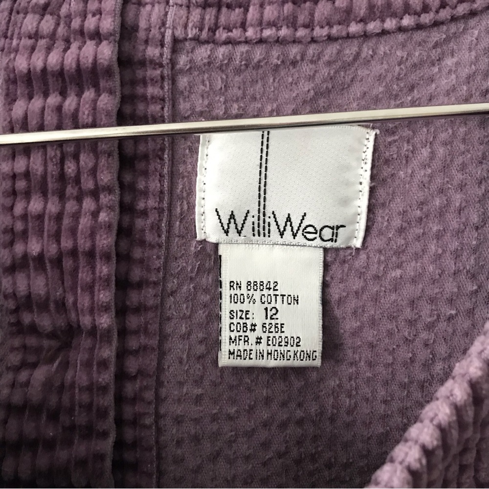 Y2K Cropped Corduroy Long Sleeve Top - Picture 4 of 4